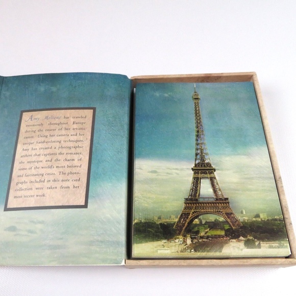NEW- THE ROMANCE OF EUROPE, set of 16 blank notecards Paris France 4.75"X6.50" - Picture 2 of 4
